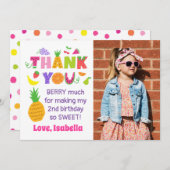 TWOttiフルーティ誕生日写真サンキューカード サンキューカード (正面/裏面)