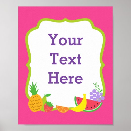 TWOttiフルーティ2ndバースデーフルーツカスタムサイン ポスター (正面)