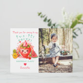 TWOTTI 全ての果物が大好きな夏のフルーツ キッズ 2歳の誕生日 サンキューカード (スタンド正面)