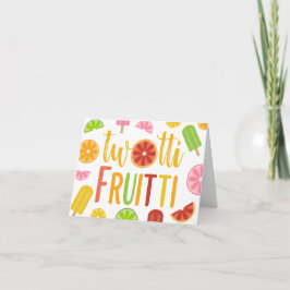 Twotti Fruittiの柑橘類の氷のポップの第2誕生日 招待状