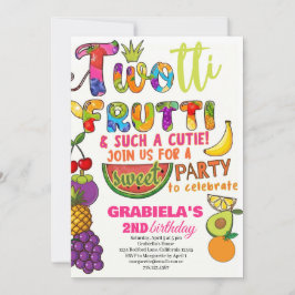 TWOtti Fruttiトロピカル フルーツ 女の子 2歳 誕生日 招待状
