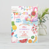 TWOtti Frutti 2歳の誕生日プールパーティー 招待状 (スタンド正面)