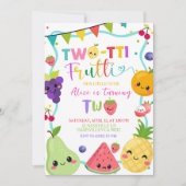 Twotti Frutti 2歳の誕生日招待状 招待状 (正面)