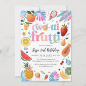 Twotti Frutti 2歳の誕生日招待状 招待状 (正面)