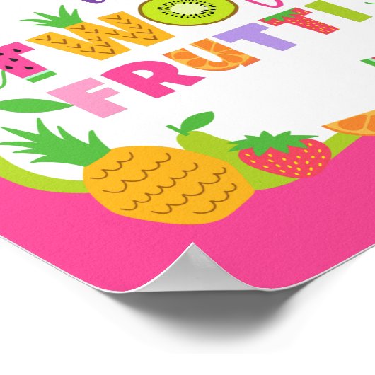TWOtti Frutti 2nd誕生日パーティーウェルカムサイン ポスター (角)