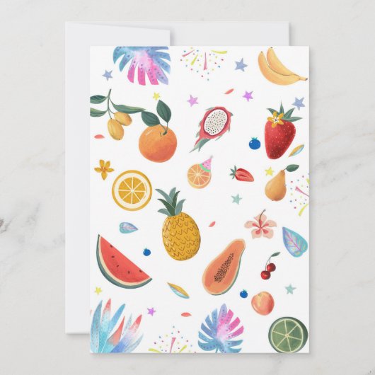 Twotti Frutti 2nd Birthday Invitation 招待状 (裏面)