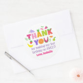 TWOtti Frutti 2nd Birthday Thank You Stickers ラウンドシール (封筒)