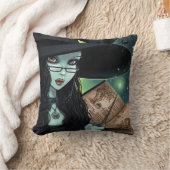 Twylaのハロウィンの魔法使いのハロウィンのファンタジーの装飾用クッション クッション (ブランケット)