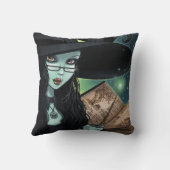 Twylaのハロウィンの魔法使いのハロウィンのファンタジーの装飾用クッション クッション (裏面)