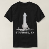 TXシンプル宇宙船グラフィックのStarbase Tシャツ (デザイン正面)