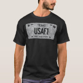 TX State Vanity License Plate USAF1 Tシャツ (正面)