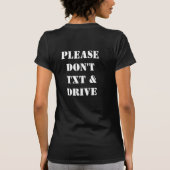 Txtとドライブを使用しない Tシャツ (裏面)