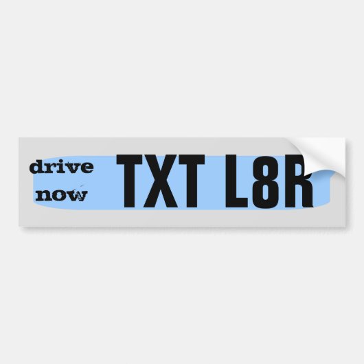 … TXT L8Rを今運転して下さい バンパーステッカー (正面)