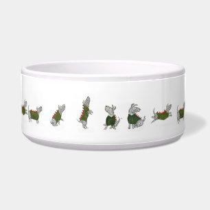 Tyを使った陶製のドッグボウル ボウル