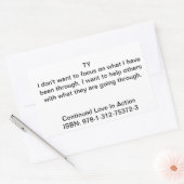 Ty引用文「継続的な愛の行動」 長方形シール (封筒)