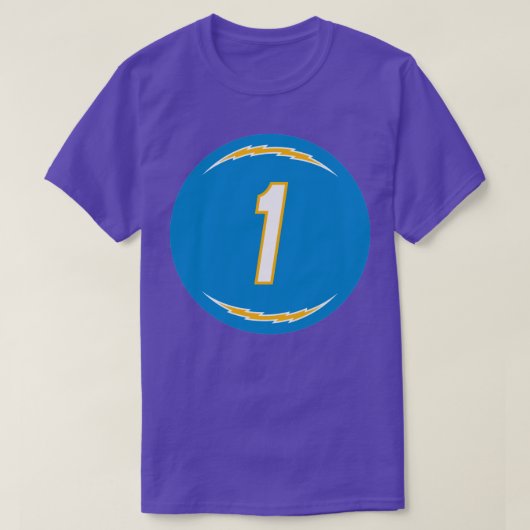 Ty Long Number 1 Jerseyロサンゼルス充電器インスピリ Tシャツ (デザイン正面)