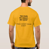 TYBEEの基礎訓練キャンプ Tシャツ (裏面)