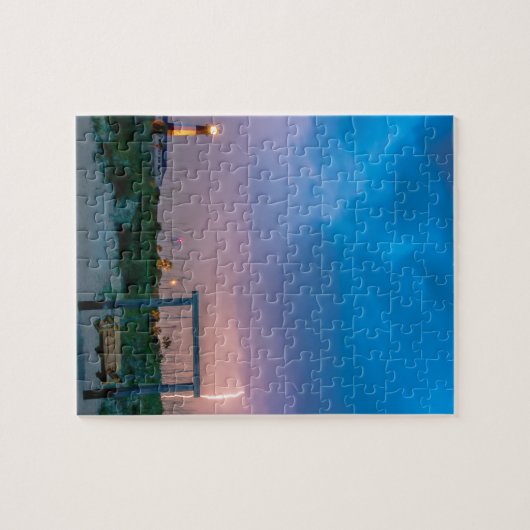 tybeeの島の灯台サバンナのジョージアの海はあります ジグソーパズル (横)