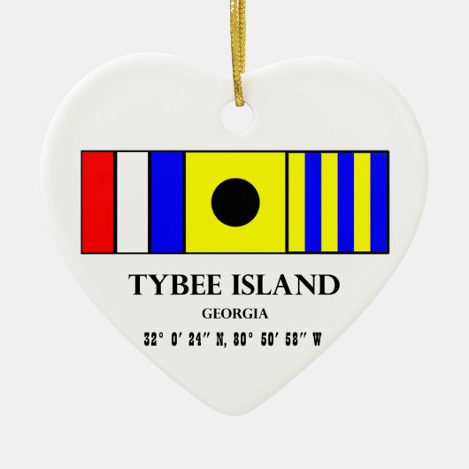 Tybeeの島の航海のな旗 セラミックオーナメント (正面)