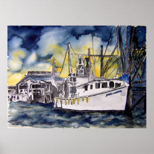tybee_island_boat ポスター