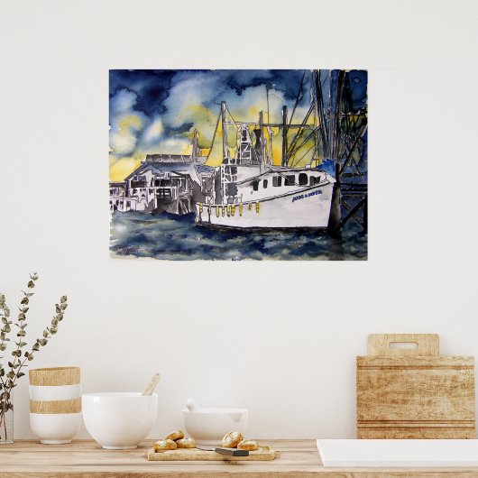 tybee_island_boat ポスター (キッチン)