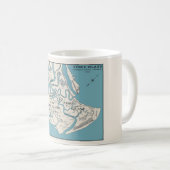Tybee Island Georgia 1906地図マグ コーヒーマグカップ (正面右)