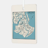 Tybee Island Georgia 1906 マップ オーナメント (正面左)
