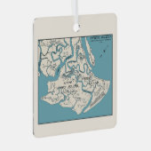 Tybee Island Georgia 1906 Map Ornament メタルオーナメント (正面右)
