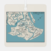 Tybee Island Georgia 1906 Map Ornament メタルオーナメント (裏面)