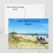 Tybee Island, Georgia Beach ポストカード (正面/裏面)