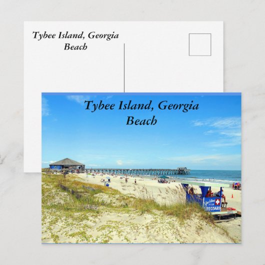 Tybee Island, Georgia Beach ポストカード (正面/裏面)