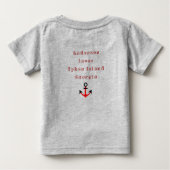 Tybee Island Georgia Cute Sailboat with Name ベビーTシャツ (裏面)