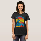 Tybee Island Georgia Retro Throwback Surf & Beach  Tシャツ (正面フル)