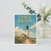 Tybee Island Georgia Tybee Lighthouse GeoSaga ポストカード (スタンド正面)