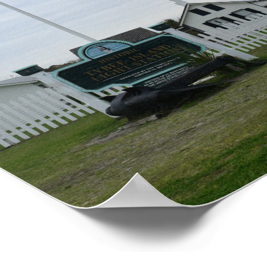 Tybee island Light house Photo on a ポスター (角)