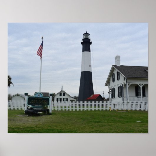 Tybee island Light house Photo on a ポスター (正面)