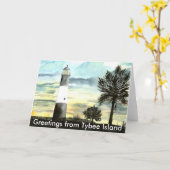 TYBEEISLANDLIGHTPOSTERのTybeeからの挨拶は…あります カード (黄色い花)