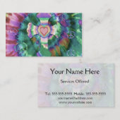 Tyeの染料の十字のピンク色 名刺 (正面/裏面)