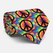 Tye染料が付いているピースサイン ネクタイ (ロール)