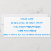 Tye-の染料の誕生日の招待 招待状 (裏面)