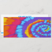 Tye-の染料の誕生日の招待 招待状 (正面/裏面)