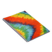 Tye Dyeの背景の外観パーソナライズされた、 ノートブック (右側)