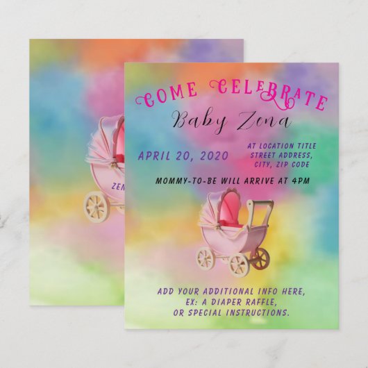 Tye-Dyeプリンセスベビーシャワー (正面/裏面)