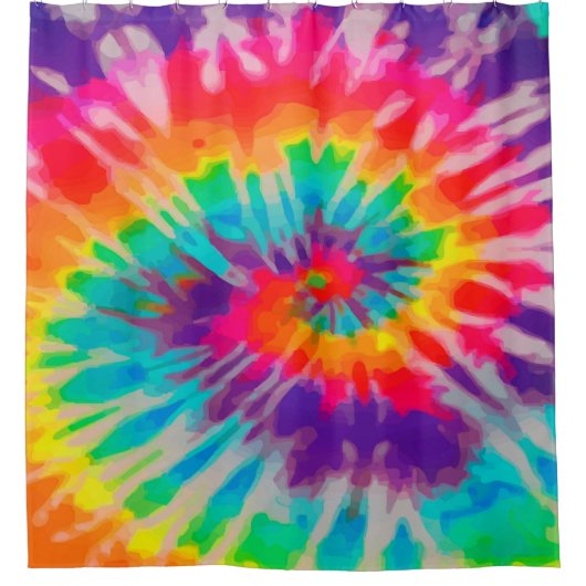 Tye-Dye-3シャワーカーテン シャワーカーテン (正面)
