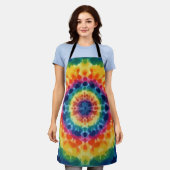 Tye-Dye-4オールオーバープリントエプロン エプロン (着用した状態)
