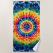 Tye-Dye-4ビーチタオル ビーチタオル (正面)