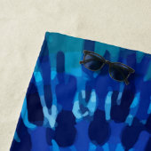 Tye-Dye-Blueビーチ ビーチタオル (インサイチュ)