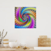 Tye Dye Lischus。 ポスター (キッチン)