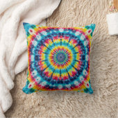 Tye-Dye Psychedelic Square Living Room or Bedroom クッション (ブランケット)