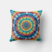 Tye-Dye Psychedelic Square Living Room or Bedroom クッション (裏面)